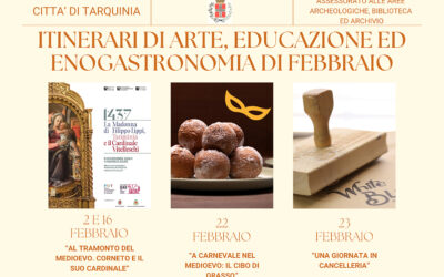 Itinerari di Arte, Educazione e Gastronomia – Febbraio